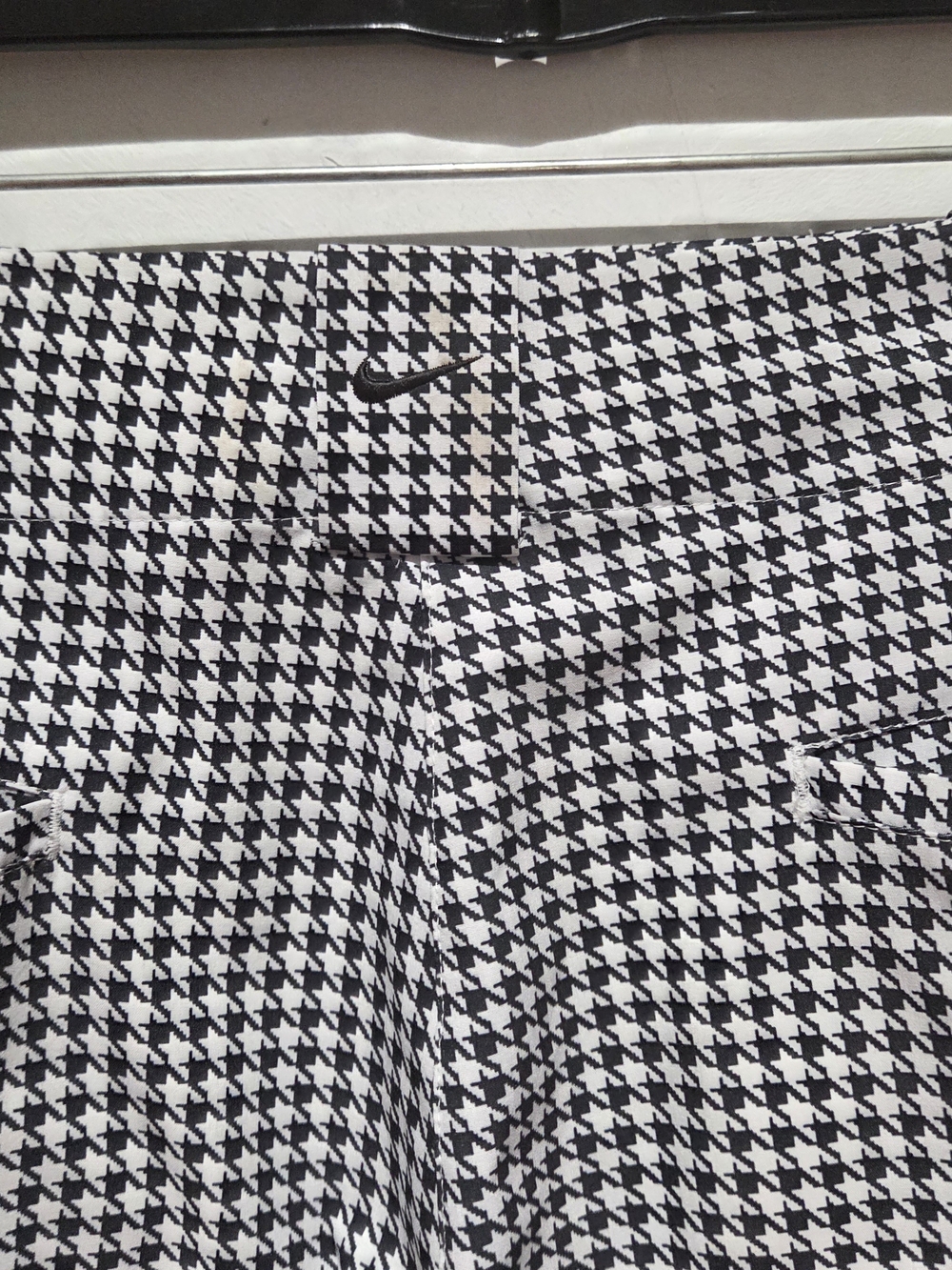 Nike Black and White Houndstooth Women's Bermuda Shorts - Picture 4 of 6